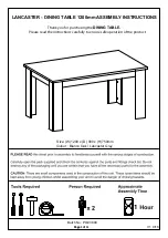 GFW LANCASTER DINING TABLE 1200mm Assembly Instructions Manual preview