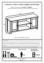 GFW LANCASTER LARGE TV CABINET Assembly Instructions Manual предпросмотр