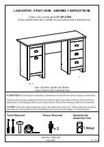 GFW LANCASTER STUDY DESK Assembly Instructions Manual preview