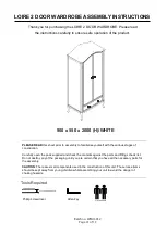 Preview for 1 page of GFW LOIRE 2 DOOR WARDROBE Assembly Instructions Manual