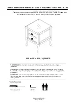 GFW Loire 2 Drawer Bedside Table Assembly Instructions Manual preview