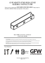 Preview for 1 page of GFW LOVE HEARTS /STAR BOOK LEDGE Assembly Instructions Manual