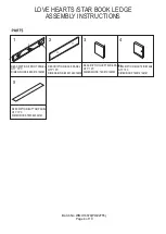 Preview for 4 page of GFW LOVE HEARTS /STAR BOOK LEDGE Assembly Instructions Manual