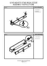 Preview for 8 page of GFW LOVE HEARTS /STAR BOOK LEDGE Assembly Instructions Manual