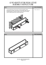 Preview for 9 page of GFW LOVE HEARTS /STAR BOOK LEDGE Assembly Instructions Manual