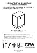 GFW LOVE HEARTS / STARS BEDSIDE TABLE Assembly Instructions Manual preview