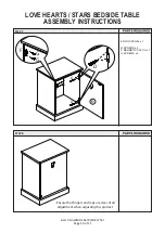 Preview for 10 page of GFW LOVE HEARTS / STARS BEDSIDE TABLE Assembly Instructions Manual