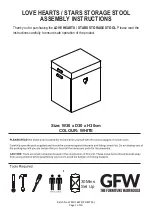 Preview for 1 page of GFW LOVE HEARTS / STARS STORAGE STOOL Assembly Instructions Manual