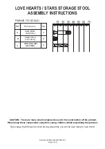 Preview for 5 page of GFW LOVE HEARTS / STARS STORAGE STOOL Assembly Instructions Manual