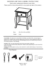 GFW MARIANNE LAMP TABLE Assembly Instructions Manual preview