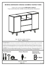 GFW MODENA SIDEBOARD CONSOLE Assembly Instructions Manual preview