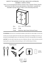 Preview for 1 page of GFW MORITZ TWO MIRROR DOOR WALL MOUNTED CUPBOARD Assembly Instructions Manual