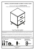 GFW NORDICA 2 DRAWER BEDSIDE Assembly Instructions Manual preview