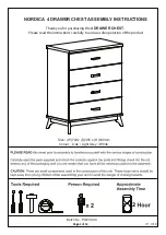 GFW NORDICA 4 DRAWER CHEST Assembly Instructions Manual preview