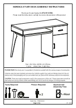 Preview for 1 page of GFW NORDICA STUDY DESK Assembly Instructions Manual