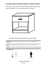 GFW OTTAWA NIGHTSTAND Assembly Instructions Manual preview