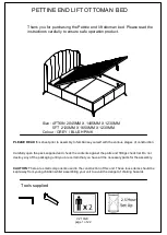 Preview for 1 page of GFW PETTINE END LIFT OTTOMAN BED Instructions Manual