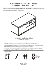 GFW POLAR HIGH GLOSS LED TV UNIT Assembly Instructions Manual preview