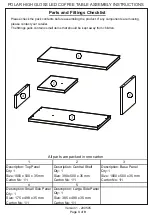 Preview for 3 page of GFW Polar LED Coffee Table Assembly Instructions Manual