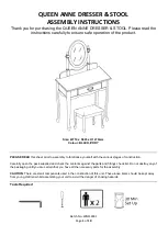 GFW QUEEN ANNE WMI14931 Assembly Instructions Manual preview