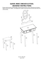 Preview for 3 page of GFW QUEEN ANNE WMI14931 Assembly Instructions Manual