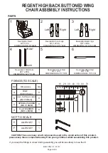 Preview for 4 page of GFW REGENT HIGH BACK BUTTONED WING CHAIR Assembly Instructions Manual