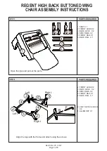 Preview for 5 page of GFW REGENT HIGH BACK BUTTONED WING CHAIR Assembly Instructions Manual