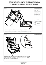 Preview for 6 page of GFW REGENT HIGH BACK BUTTONED WING CHAIR Assembly Instructions Manual