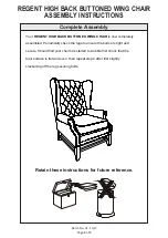 Preview for 8 page of GFW REGENT HIGH BACK BUTTONED WING CHAIR Assembly Instructions Manual