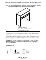 GFW Regis Extending Console Desk Assembly Instructions Manual preview