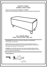 Preview for 1 page of GFW SECRETO OTTOMAN Assembly Instructions