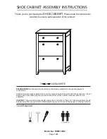 Preview for 1 page of GFW SHOE CABINET Assembly Instructions Manual