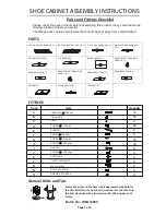 Preview for 3 page of GFW SHOE CABINET Assembly Instructions Manual