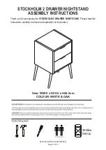 GFW STOCKHOLM 2 DRAWER NIGHTSTAND Assembly Instructions Manual preview