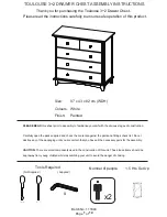 Preview for 1 page of GFW Toulouse 3+2 Drawer Chest Assembly Instructions Manual