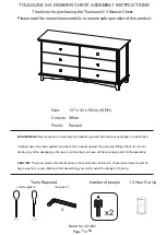 Preview for 1 page of GFW Toulouse 3+3 Drawer Chest Assembly Instructions Manual