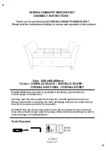 GFW VERONA DIAMANTE WINDOW SEAT Assembly Instructions Manual предпросмотр