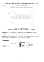 GFW VERONA WINDOW SEAT Assembly Instructions Manual предпросмотр