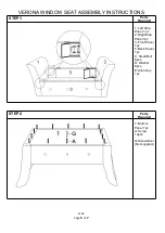 Предварительный просмотр 5 страницы GFW VERONA WINDOW SEAT Assembly Instructions Manual