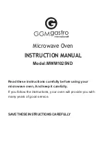 Предварительный просмотр 1 страницы GGM gastro MWM1025ND Instruction Manual