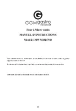 Предварительный просмотр 44 страницы GGM gastro MWM1025ND Instruction Manual