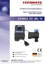 GHM Greisinger GEWAS 191 AN Installation And Operating Manual preview