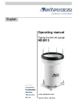 GHM Delta OHM HD2013 Operating Manual предпросмотр