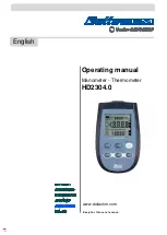 Предварительный просмотр 1 страницы GHM Delta OHM HD2304.0 Operating Manual