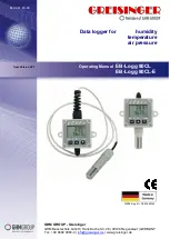 GHM GREISINGER EB-Logg 80CL Operating Manual preview