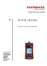 GHM GREISINGER G 1000 Series Quick Reference Manual предпросмотр