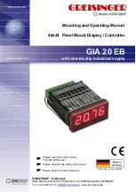 GHM GREISINGER GIA 20 EB Mounting And Operating Manual preview