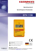 GHM GREISINGER GTH 1150 Operating Manual preview