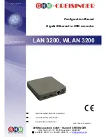 Предварительный просмотр 1 страницы GHM LAN 3200 Configuration Manual