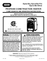 Предварительный просмотр 1 страницы GHP Group Dyna-Glo Pro RA18LPDGP User'S Manual And Operating Instructions